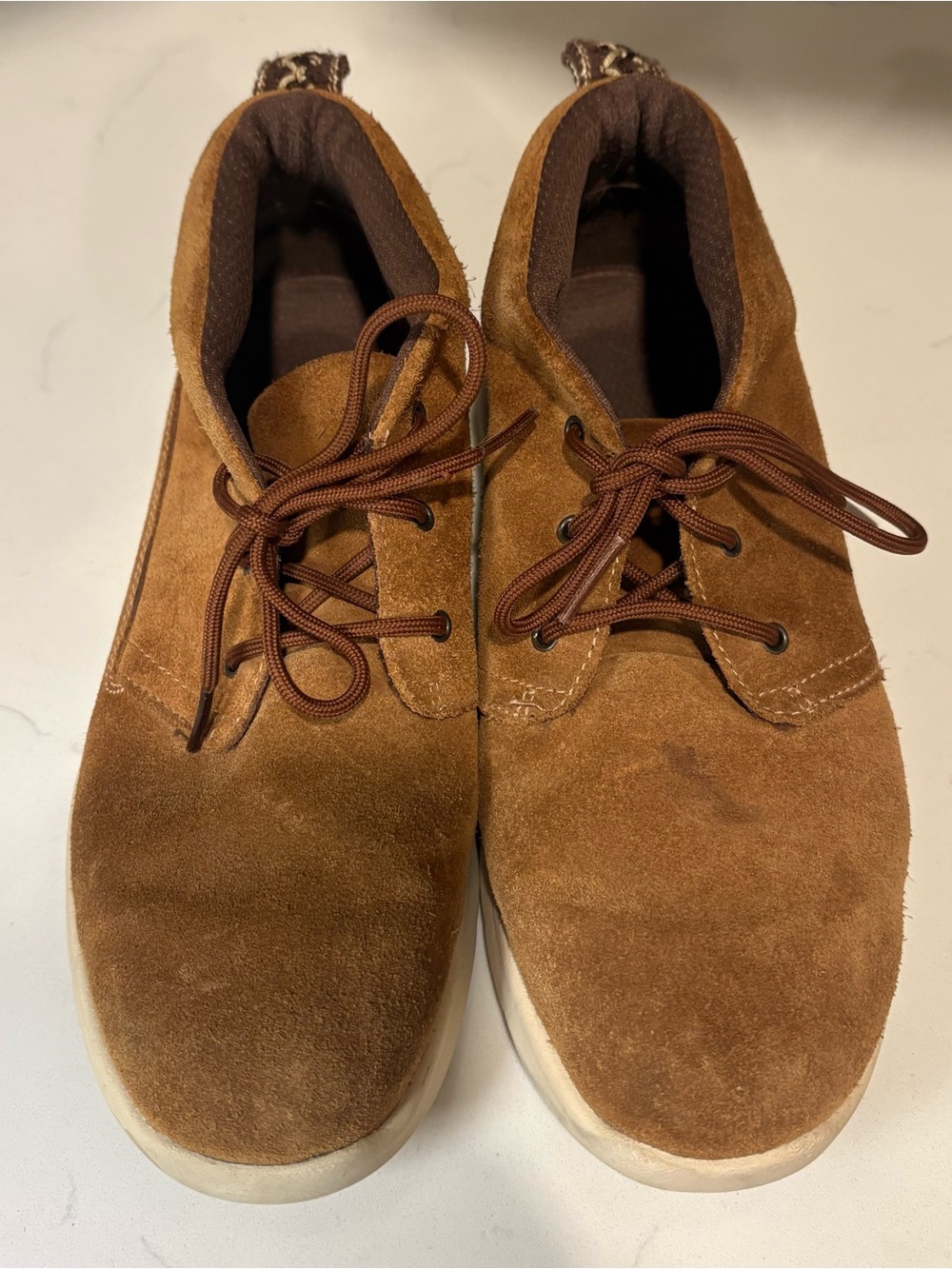 UGG Youth 4 Suede Lace-Up Chukka Boots Casual Shoes - Brown